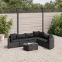 7-piece garden sofa set with black synthetic rattan cushions by , Garden sets - Ref: Foro24-3308379, Price: 481,79 €, Discoun...