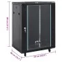 15U 19" IP20 black server rack 53x40x80 cm by , Network storage systems - Ref: Foro24-3307629, Price: 179,58 €, Discount: %