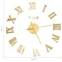 3D wall clock with modern gold design 100 cm XXL by vidaXL, Wall clocks - Ref: Foro24-325160, Price: 20,50 €, Discount: %