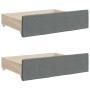 Cajones de cama 2 uds madera de ingeniería y tela gris oscuro de , Camas y accesorios - Ref: Foro24-833927, Precio: 60,10 €, ...