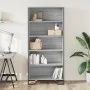 Engineered wood bookshelf in Sonoma gray color, 80x31x169 cm by , Bookcases and shelves - Ref: Foro24-3295315, Price: 92,30 €...