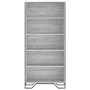 Engineered wood bookshelf in Sonoma gray color, 80x31x169 cm by , Bookcases and shelves - Ref: Foro24-3295315, Price: 92,30 €...