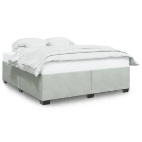 Light gray velvet bed frame 180x200 cm by , Beds and slatted bases - Ref: Foro24-3284649, Price: 231,18 €, Discount: %