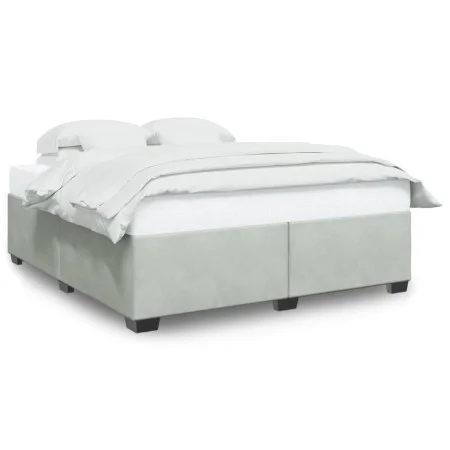Light gray velvet bed frame 180x200 cm by , Beds and slatted bases - Ref: Foro24-3284649, Price: 231,30 €, Discount: %