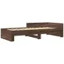 Engineered wood bed frame in brown oak, 75x190 cm. by , Beds and slatted bases - Ref: Foro24-849599, Price: 93,85 €, Discount: %