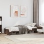 Engineered wood bed frame in brown oak, 75x190 cm. by , Beds and slatted bases - Ref: Foro24-849599, Price: 87,88 €, Discount: %