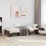 Estructura de cama madera de ingeniería roble marrón 75x190 cm de , Camas y somieres - Ref: Foro24-849599, Precio: 86,62 €, D...