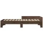 Engineered wood bed frame in brown oak, 75x190 cm. by , Beds and slatted bases - Ref: Foro24-849599, Price: 93,85 €, Discount: %
