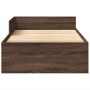 Engineered wood bed frame in brown oak, 75x190 cm. by , Beds and slatted bases - Ref: Foro24-849599, Price: 87,88 €, Discount: %