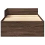 Engineered wood bed frame in brown oak, 75x190 cm. by , Beds and slatted bases - Ref: Foro24-849599, Price: 93,85 €, Discount: %