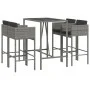 5-piece bar furniture set with gray synthetic rattan cushions by , Garden sets - Ref: Foro24-3203925, Price: 530,03 €, Discou...