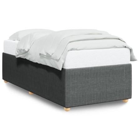 Single bed frame in dark gray fabric by , Beds and slatted bases - Ref: Foro24-3285072, Price: 126,57 €, Discount: %