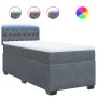 Single box spring bed with dark gray velvet mattress by , Beds and slatted bases - Ref: Foro24-3288772, Price: 353,56 €, Disc...