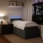 Single box spring bed with dark gray velvet mattress by , Beds and slatted bases - Ref: Foro24-3288772, Price: 353,56 €, Disc...