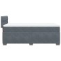 Single box spring bed with dark gray velvet mattress by , Beds and slatted bases - Ref: Foro24-3288772, Price: 347,11 €, Disc...