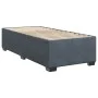 Single box spring bed with dark gray velvet mattress by , Beds and slatted bases - Ref: Foro24-3288772, Price: 353,56 €, Disc...