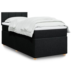 Einzelnes Boxspringbett mit schwarzer Stoffmatratze. von , Betten und Lattenroste - Ref: Foro24-3286859, Preis: 336,68 €, Rab...
