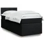 Single box spring bed with black fabric mattress by , Beds and slatted bases - Ref: Foro24-3286859, Price: 307,10 €, Discount: %