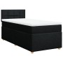 Single box spring bed with black fabric mattress by , Beds and slatted bases - Ref: Foro24-3286859, Price: 330,50 €, Discount: %