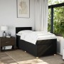 Single box spring bed with black fabric mattress by , Beds and slatted bases - Ref: Foro24-3286859, Price: 330,50 €, Discount: %