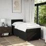 Single box spring bed with black fabric mattress by , Beds and slatted bases - Ref: Foro24-3286859, Price: 307,10 €, Discount: %