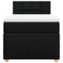 Single box spring bed with black fabric mattress by , Beds and slatted bases - Ref: Foro24-3286859, Price: 330,50 €, Discount: %