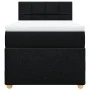Single box spring bed with black fabric mattress by , Beds and slatted bases - Ref: Foro24-3286859, Price: 307,10 €, Discount: %