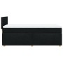 Single box spring bed with black fabric mattress by , Beds and slatted bases - Ref: Foro24-3286859, Price: 330,50 €, Discount: %