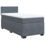 Single box spring bed with dark gray velvet mattress by , Beds and slatted bases - Ref: Foro24-3288770, Price: 334,46 €, Disc...