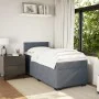 Single box spring bed with dark gray velvet mattress by , Beds and slatted bases - Ref: Foro24-3288770, Price: 342,04 €, Disc...