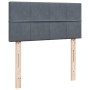 Single box spring bed with dark gray velvet mattress by , Beds and slatted bases - Ref: Foro24-3288770, Price: 334,46 €, Disc...