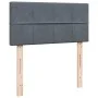 Single box spring bed with dark gray velvet mattress by , Beds and slatted bases - Ref: Foro24-3288770, Price: 342,04 €, Disc...