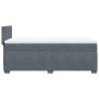 Single box spring bed with dark gray velvet mattress by , Beds and slatted bases - Ref: Foro24-3288770, Price: 334,46 €, Disc...