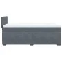 Single box spring bed with dark gray velvet mattress by , Beds and slatted bases - Ref: Foro24-3288770, Price: 342,04 €, Disc...