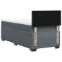 Single box spring bed with dark gray velvet mattress by , Beds and slatted bases - Ref: Foro24-3288770, Price: 342,04 €, Disc...