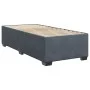 Single box spring bed with dark gray velvet mattress by , Beds and slatted bases - Ref: Foro24-3288770, Price: 342,04 €, Disc...