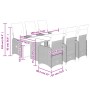 Gartentisch- und Stuhlset, 7-teilig, mit schwarzen PE-Rattan-Kissen. von , Gartensets - Ref: Foro24-3277141, Preis: 885,49 €,...
