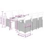 Gartentisch- und Stuhlset, 7-teilig, mit schwarzen PE-Rattan-Kissen. von , Gartensets - Ref: Foro24-3277141, Preis: 885,49 €,...