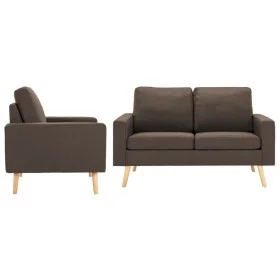 Brown fabric 2-piece sofa set by vidaXL, Sofas - Ref: Foro24-3056616, Price: 487,10 €, Discount: %