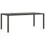 Set de mesa y sillas de jardín 7 pzas y cojines ratán PE negro de , Conjuntos de jardín - Ref: Foro24-3276993, Precio: 908,20...