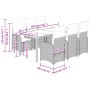 Gartentisch- und Stuhlset, 7-teilig, mit schwarzen PE-Rattan-Kissen. von , Gartensets - Ref: Foro24-3276993, Preis: 766,06 €,...