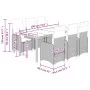 Gartentisch- und Stuhlset, 7-teilig, mit schwarzen PE-Rattan-Kissen. von , Gartensets - Ref: Foro24-3276993, Preis: 908,20 €,...