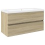 Zweiteiliges Badezimmermöbel-Set aus Keramik und Ingenieurholz. von , Badezimmermöbel - Ref: Foro24-3307660, Preis: 226,62 €,...