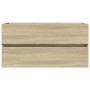 Set de mueble de baño 2 piezas cerámica y madera de ingeniería de , Muebles de baño - Ref: Foro24-3307660, Precio: 260,25 €