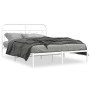 Metallbettgestell mit weißem Kopfteil 135x190 cm von , Betten und Lattenroste - Ref: Foro24-377165, Preis: 98,78 €, Rabatt: %