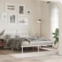 Metal bed frame with white headboard 135x190 cm by , Beds and slatted bases - Ref: Foro24-377165, Price: 97,45 €, Discount: %