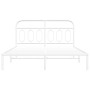 Metallbettgestell mit weißem Kopfteil 135x190 cm von , Betten und Lattenroste - Ref: Foro24-377165, Preis: 98,78 €, Rabatt: %