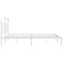 Metallbettgestell mit weißem Kopfteil 135x190 cm von , Betten und Lattenroste - Ref: Foro24-377165, Preis: 98,78 €, Rabatt: %