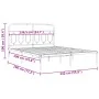 Metal bed frame with white headboard 135x190 cm by , Beds and slatted bases - Ref: Foro24-377165, Price: 97,45 €, Discount: %