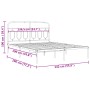 Metallbettgestell mit weißem Kopfteil 135x190 cm von , Betten und Lattenroste - Ref: Foro24-377165, Preis: 98,78 €, Rabatt: %